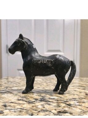 1910-1932 Arcade "Beauty" Black Cast Iron Horse Bank